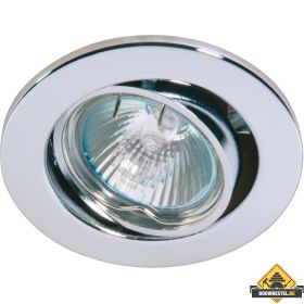 Deluna metalen inbouwspot kantelbaar chroom, 50 W