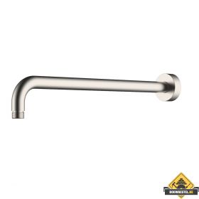 Douchearm rond muurbevestiging 35cm geborsteld staal