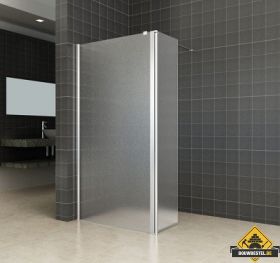 Wiesbaden zijwand + scharnierprofiel links 350x2000 10mm NANO geheel matglas