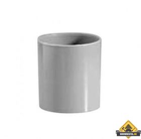 PVC Dubbele mof grijs 50mm