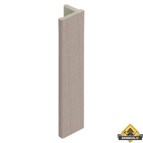 Eindprofiel 10mm voor Keralit dakrand Vergrijsd ceder - Classic (met houtnerf) 400 cm