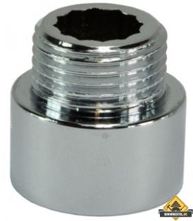 Kraanverlengkoppeling 1/2 x 15 Chroom