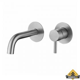 Inbouw Wastafelmengkraan RVS (HELAAS NIET MEER LEVERBAAR)