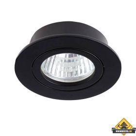 Inbouwspot rond mat zwart kantelbaar 82mm GU10