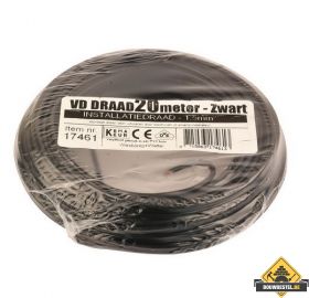 VD-draad 1.5 mm2 zwart - 20 meter (INFORMEER NAAR DE LEVERTIJD)