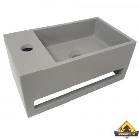 Wiesbaden Julia fontein Solid Surface 35 x 20 x 16 cm betonlook links