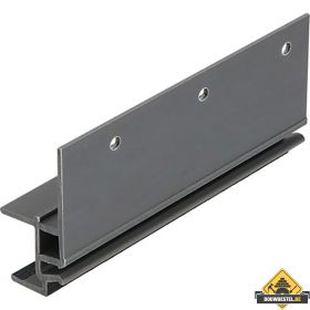 Keralit dakrandmontageprofiel 17mm Grafietzwart - Classic (met houtnerf) 600 cm
