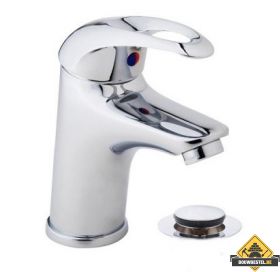 Athos KIWA wastafelmengkraan + klikwaste chroom (HELAAS NIET MEER LEVERBAAR)