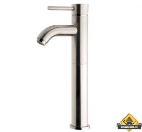 Wiesbaden Cadans KIWA wastafelmengkraan HOOG + kl.waste geborsteld staal (HELAAS NIET MEER LEVERBAAR)