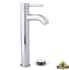 Wiesbaden Cadans KIWA wastafelmengkraan HOOG + klikwaste chroom