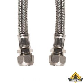 KIWA metalen Flexibele aansluitslang 10mm knel x 12mm knel 60cm