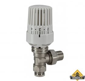 Thermostatische radiatorventiel 1/2inch x15mm haaks