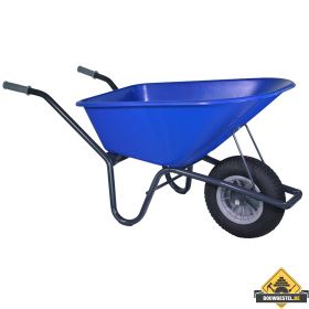 Tuin kruiwagen gecoat frame 100 Liter blauw - NL-fabricaat 