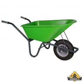 Tuin kruiwagen gecoat frame 100 Liter limegroen - NL-fabricaat 