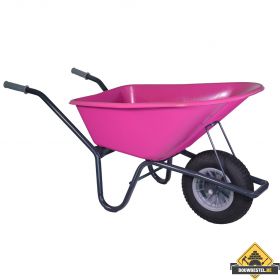 Tuin kruiwagen gecoat frame 100 Liter fuchsia - NL-fabricaat 