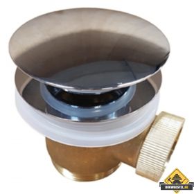 Losse clickwaste 11/2" compleet tbv vrijstaande baden, chroom