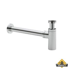 Wiesbaden Star Luxe sifon 5/4 (1.1/4) inch met muurbuis met Rozet chroom