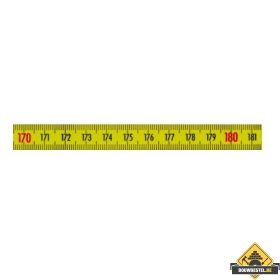 Memolon geel vlak machinemeetlint horizontaal rechtsoplopend - 10 m x 13 mm