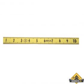 Memolon geel vlak machinemeetlint horizontaal rechtsoplopend - 10 m x 10 mm