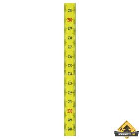 Memolon geel vlak machinemeetlint verticaal onder - 3 m x 13 mm