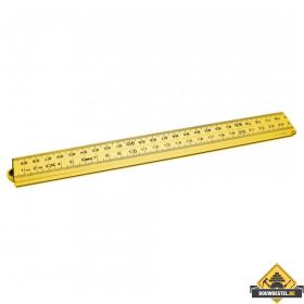 Memolon gele kunststof timmermansduimstok - 1 m