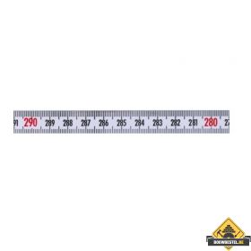 Memolon wit vlak machinemeetlint horizontaal linksoplopend - 2 m x 10 mm