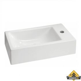 Metis rechthoekig fontein 50x25x13 wit L/R