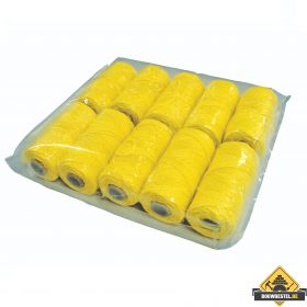 Metselkoord gevlochten 1.5mm PA fluor geel. klos 50m per 10 stuks