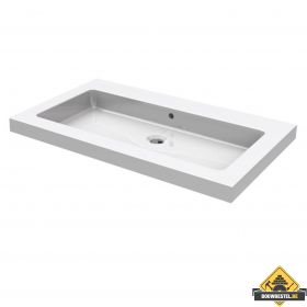 Wiesbaden keramische meubelwastafel 80x46 zonder kraangat