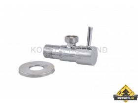 Minimal Hoekstopkraan met Rozet 1/2x1/2 (HELAAS NIET MEER LEVERBAAR)