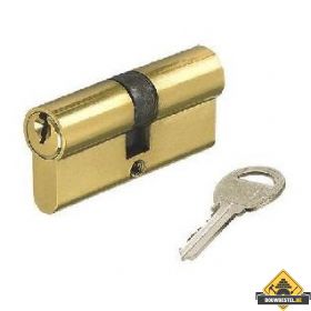 M-LOY messing dubbele europrofielcilinder gelijksluitend - 27 - 27 mm