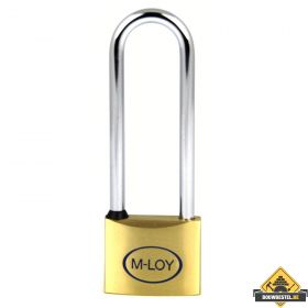 M-LOY messing hangslot met hoge beugel gelijksluitend - 40 mm (beugel: 6 x 60 x 22 mm)