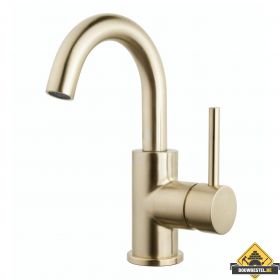 Wiesbaden Caral opbouw wastafelkraan met draaibare uitloop | Geborsteld messing