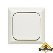 Opus 1 Kanto pulsschakelaarwip, helder wit afdekraam enkelvoudig