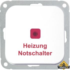 Opus 1 verwarming-noodschakelaar 2-polig alpinewit