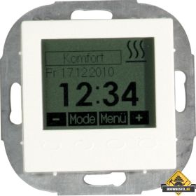 Opus 55 elektronische kamertemperatuurregelaar, tijdbestuurd alu - zilver - zijdeglans