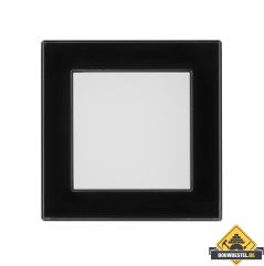 Opus 55 Fusion pulsschakelaarwip, polarwit zwart glans afdekraam enkelvoudig