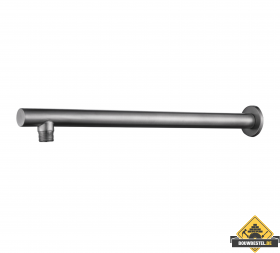 Wiesbaden rechte douchearm rond muurbevestiging 40cm RVS (HELAAS NIET MEER LEVERBAAR)