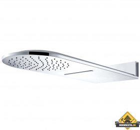 Wiesbaden luxe wand douche met waterval 25x60 chroom