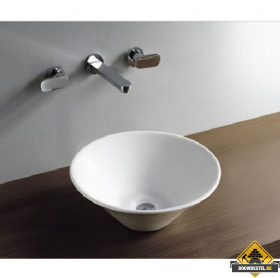 Wiesbaden Circle Opzetwastafel 42 x 42 cm Wit