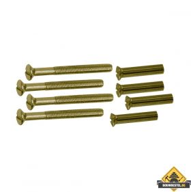 Patentbout M4x38mm messing - 16 stuks