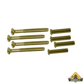 Patentbout M4x45mm messing - 16 stuks