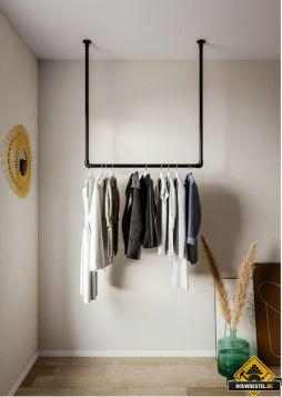 Kledingrek aan het plafond 2,8x60x70cm