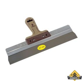 Gipsmes SUPER PROF PURE aluminium 170x0.7 mm RVS met LEDEREN-greep