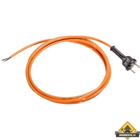 PUR Aansluitsnoer H05BQ-F 2 x 1.0 mm2 geel, met contourstekker 5 meter