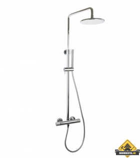 Ribbd thermostatische regendoucheset opbouw chroom