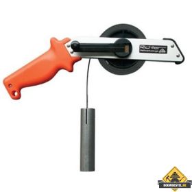 Richter peillint met zwarte RVS band met mm/inch schaal en lood-E - 10 m