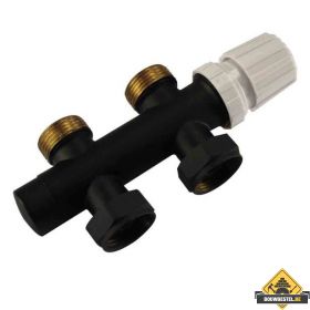 Riko thermostatisch 3/4 onderblok recht mat-Zwart