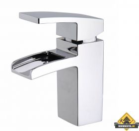 Wiesbaden Rombo waterval-kraan+klikwaste chroom (HELAAS NIET MEER LEVERBAAR)