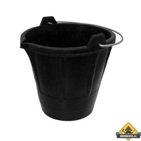 Rubberen bouwemmer met tuit - 12 L
